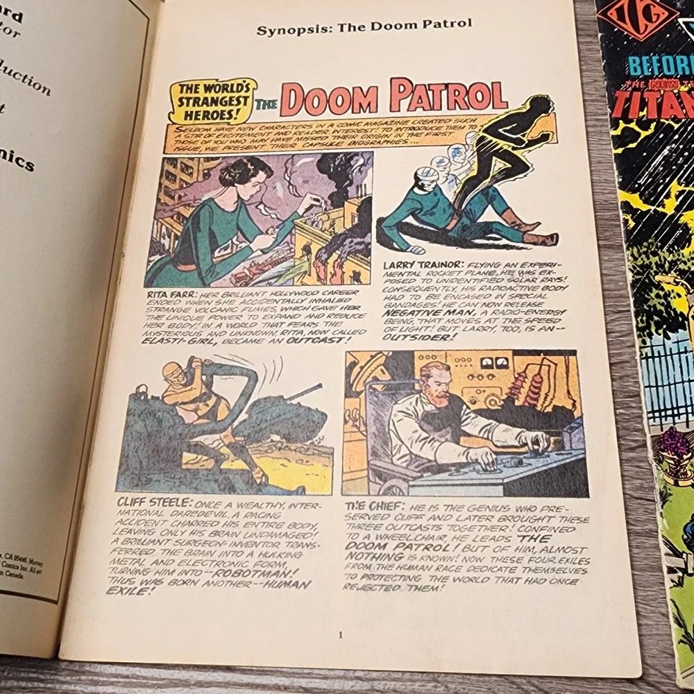 DC‎ Comics Before The Titans Doom Patrol Comic Lot Part 1 and 2